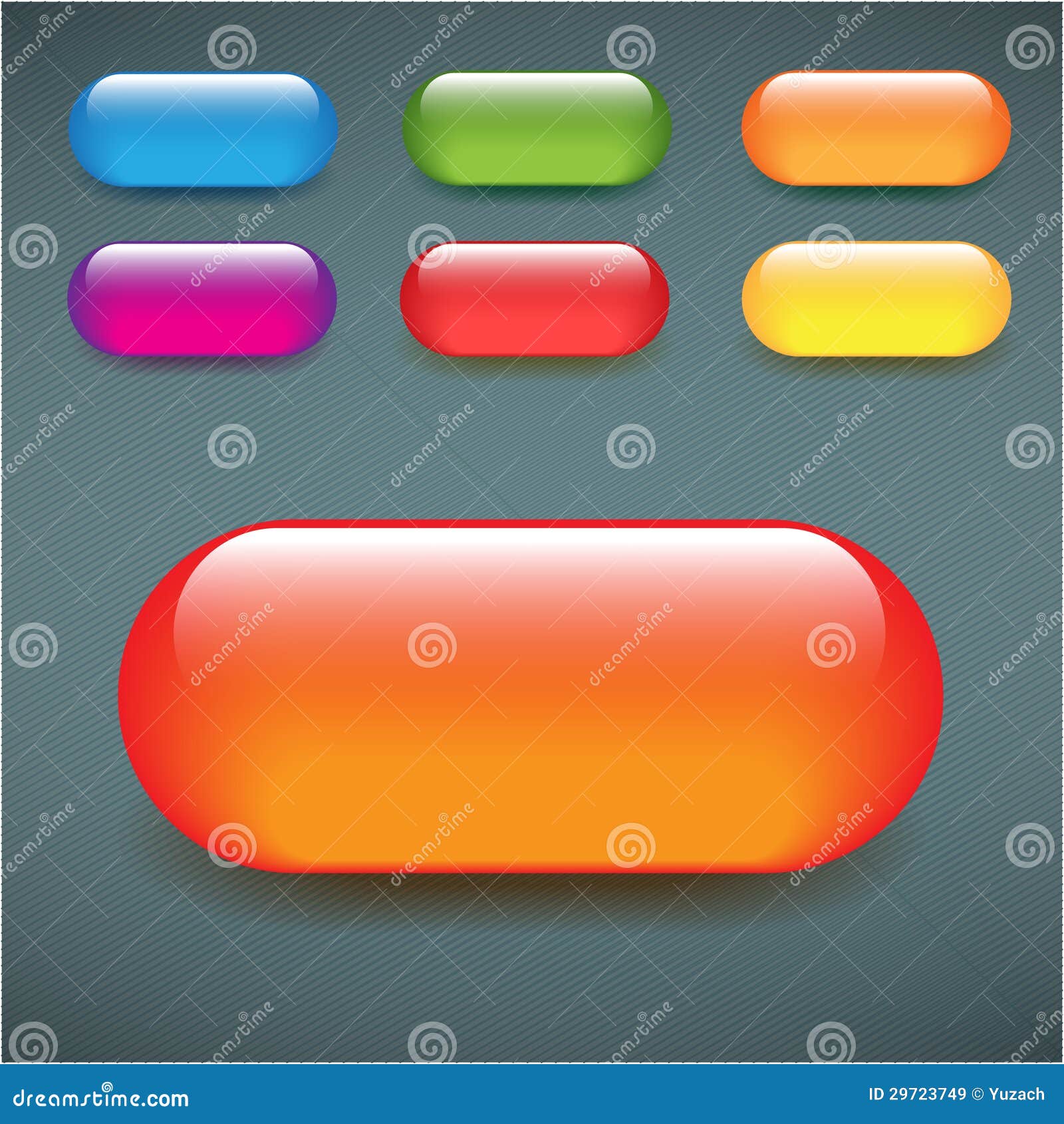 Rectangular Blank Web Buttons Glass Illustration Megapixl