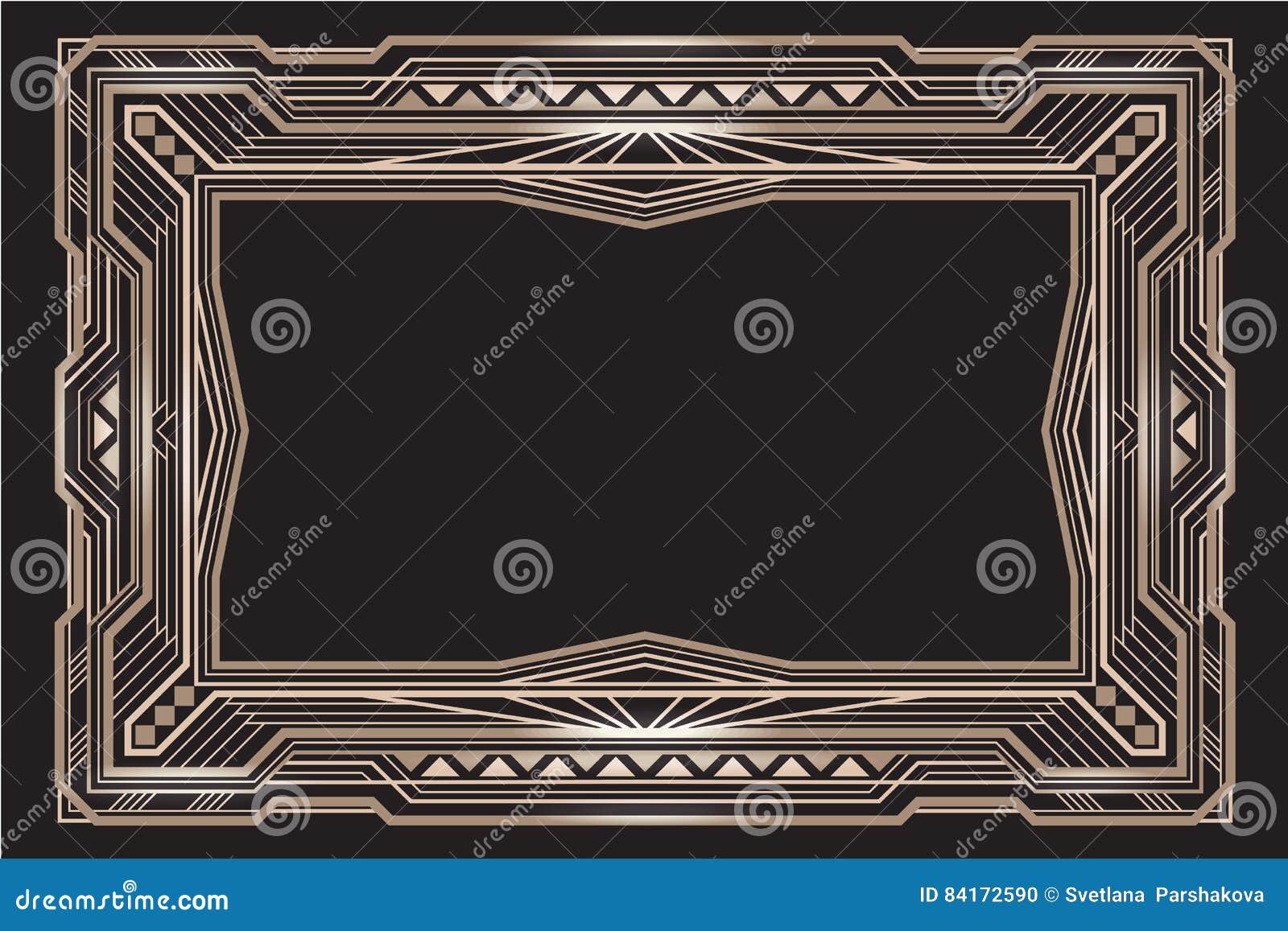 Download Rectangular Brass Retro Frame Stock Vector - Illustration ...