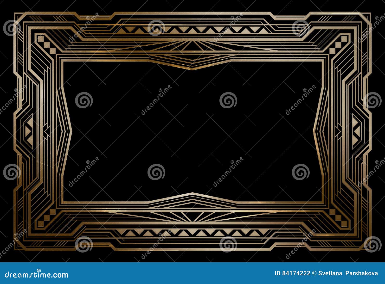 Download Rectangular Brass Retro Frame Stock Illustration ...