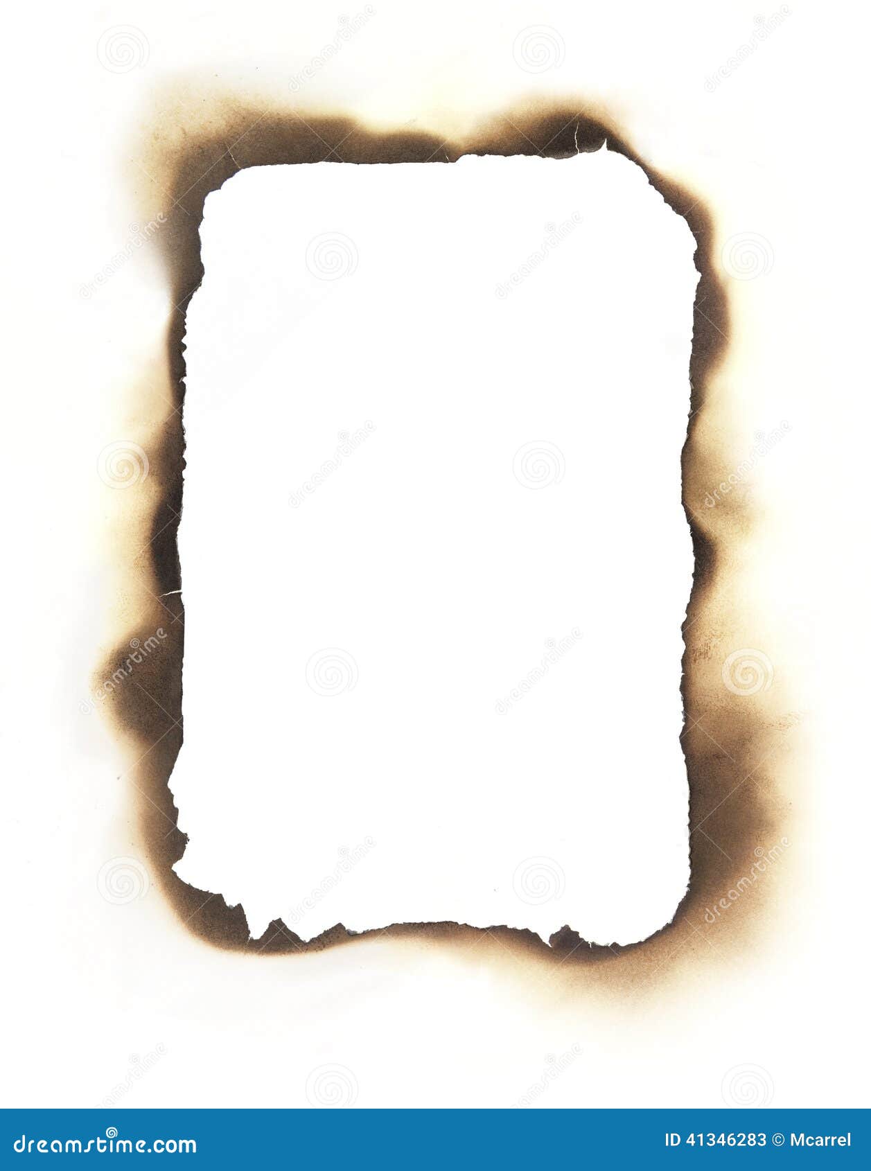 Rectangular Burned Edges Frame Stock Image Image of white, ragged