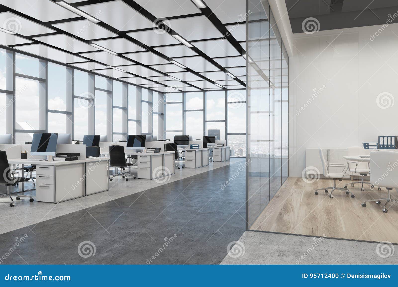 Rectangular Decoration Open Space Office Corner Stock