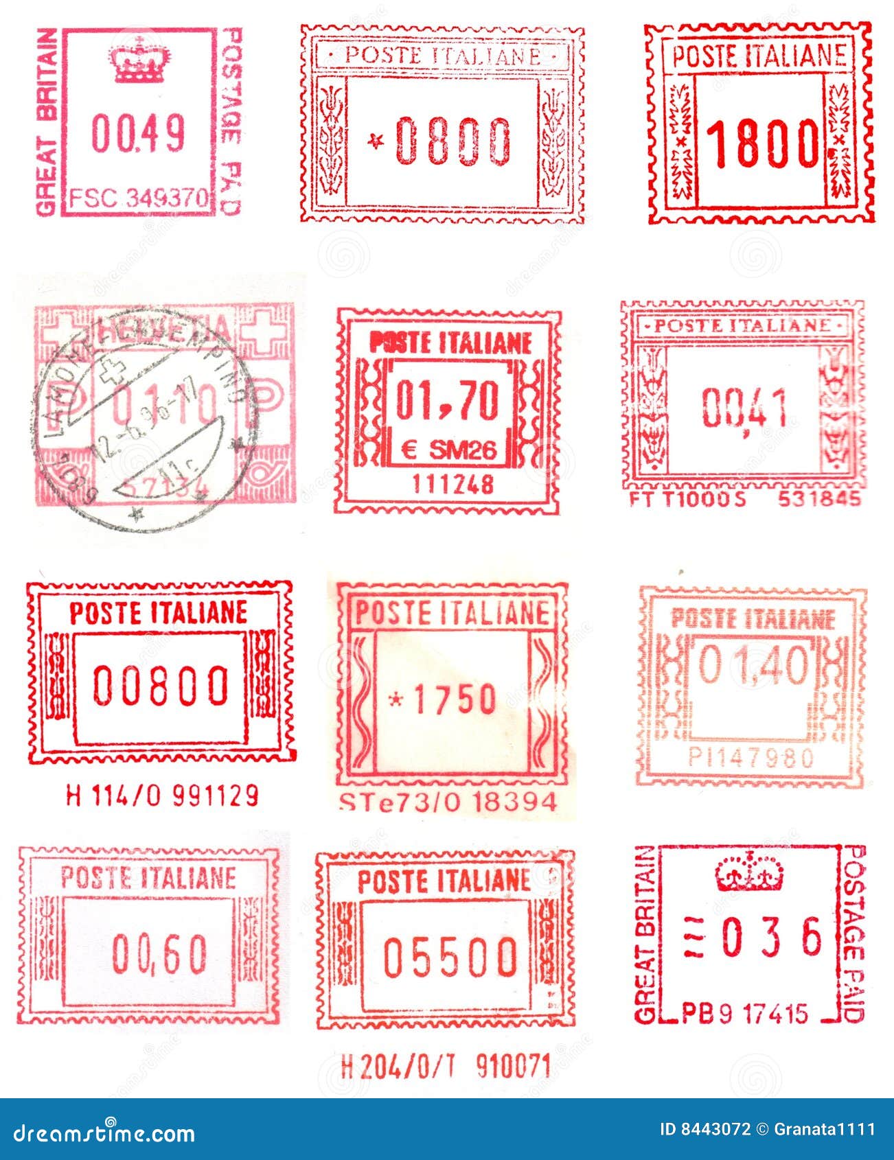 rectangular postage stamps