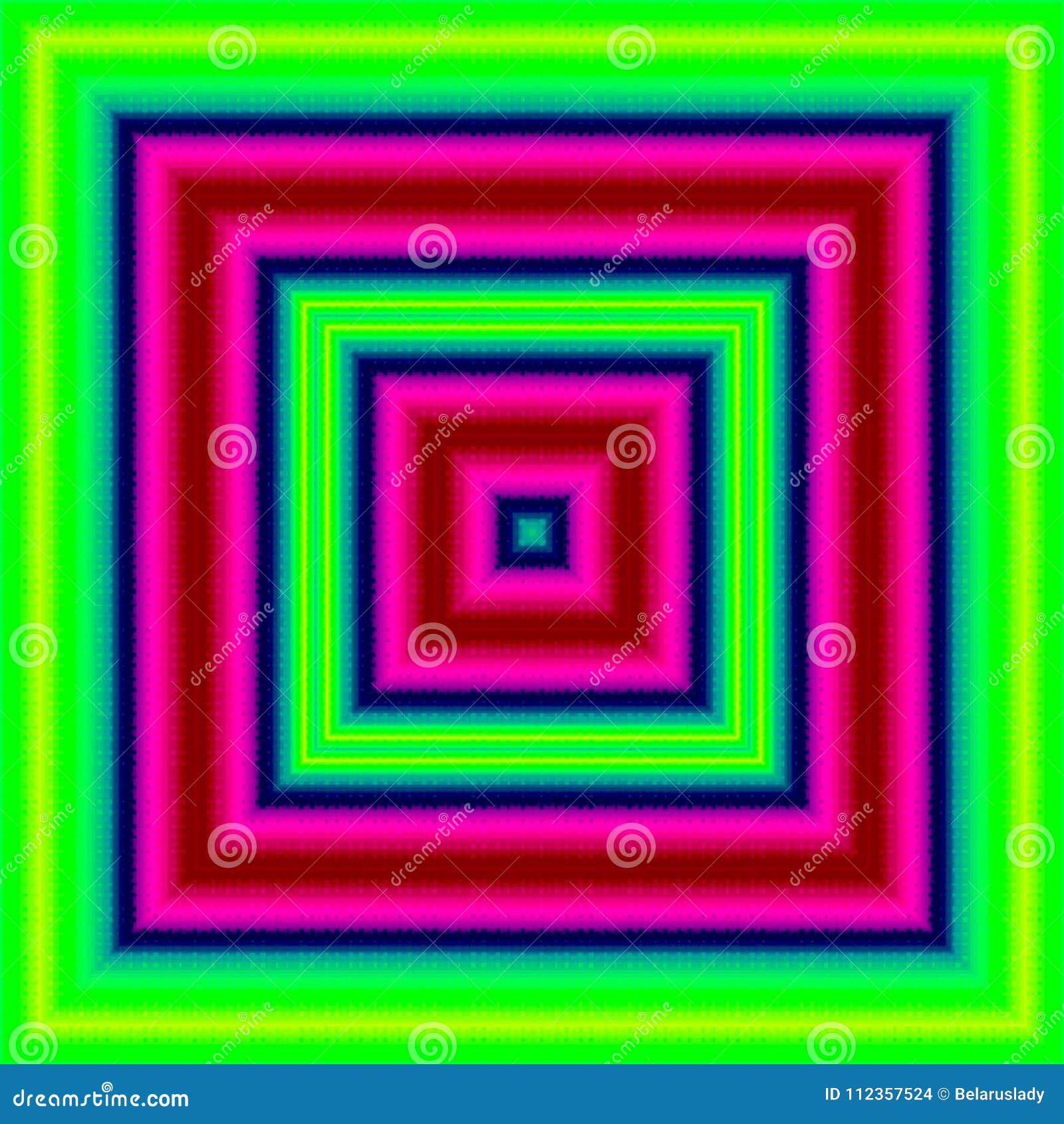 Rectangular Shape of Neon Green, Pink, Blue Square, Gaudy Multicolored ...