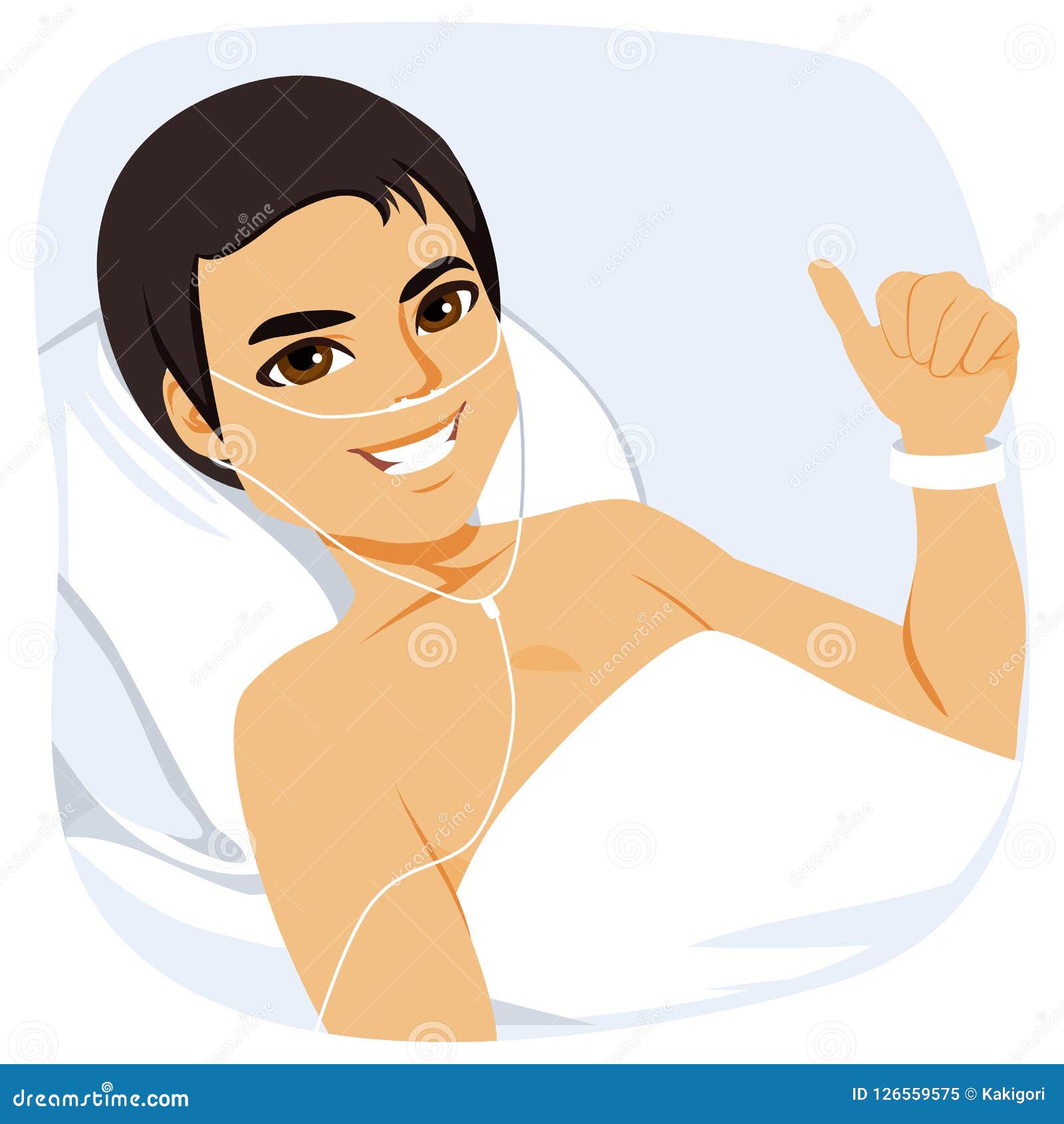 Recuperación Del Paciente Positivo Ilustración Del Vector Ilustración De Historieta Médico 3319