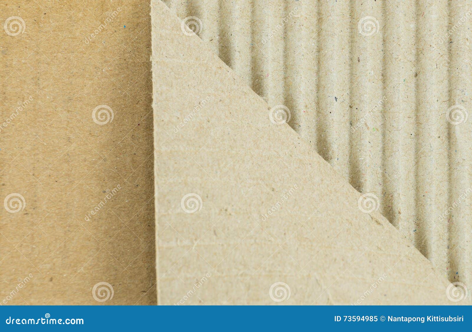 Recyclable Corrugated Cardboard Stock Image Image of material