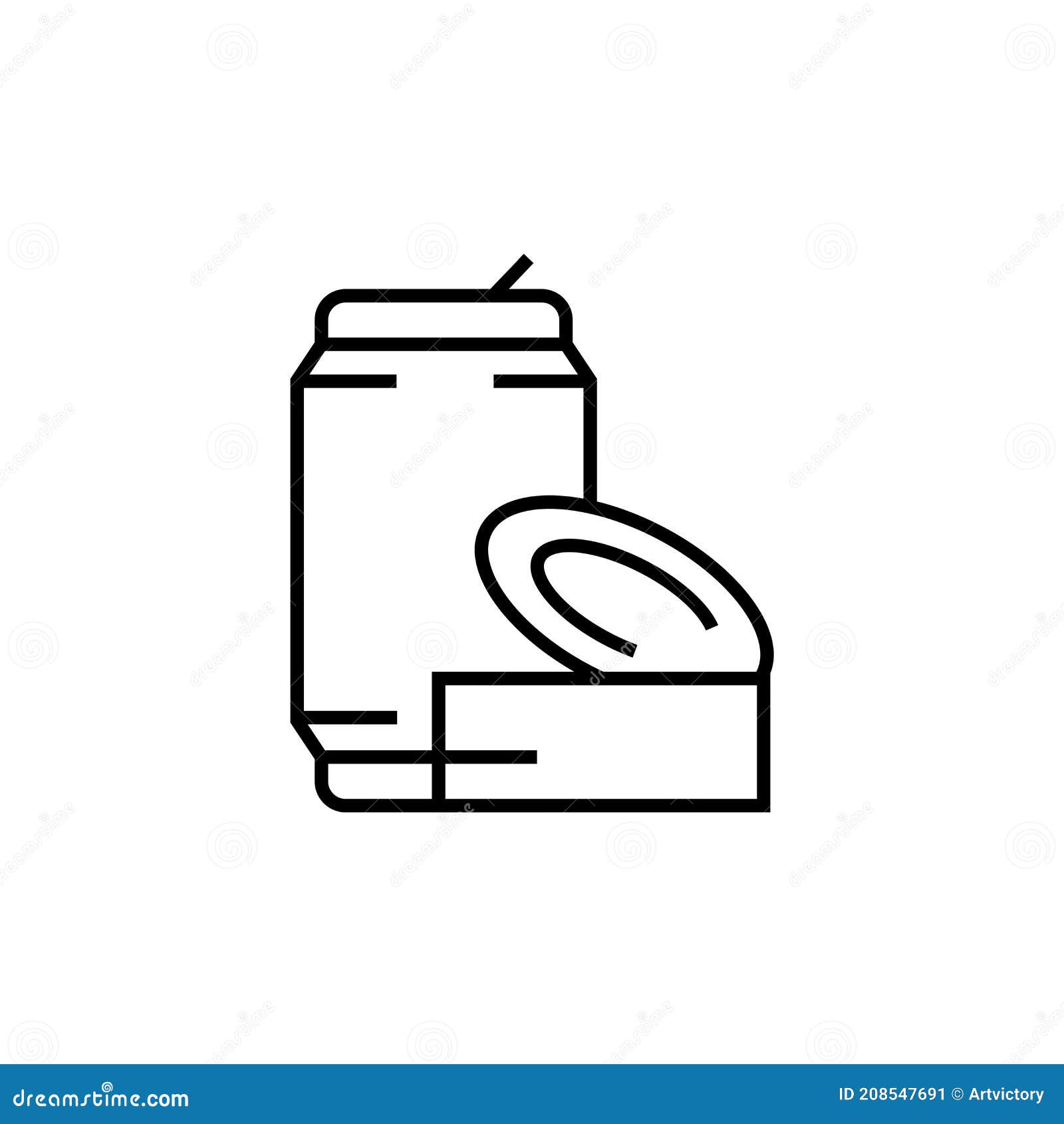 Recyclable Tin Cans Icon. Garbage Recycle Vector Illustration Stock ...