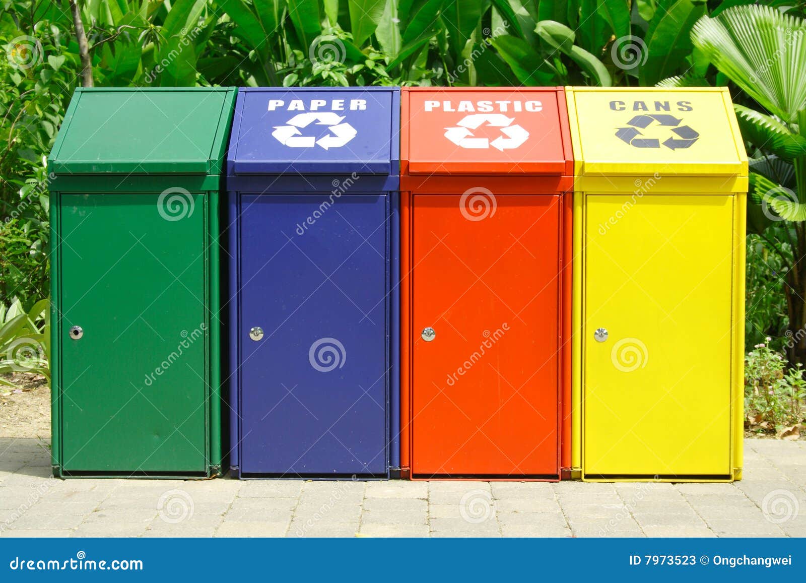 Recycle bins stock image. Image of resource, recycle, rubbish 7973523