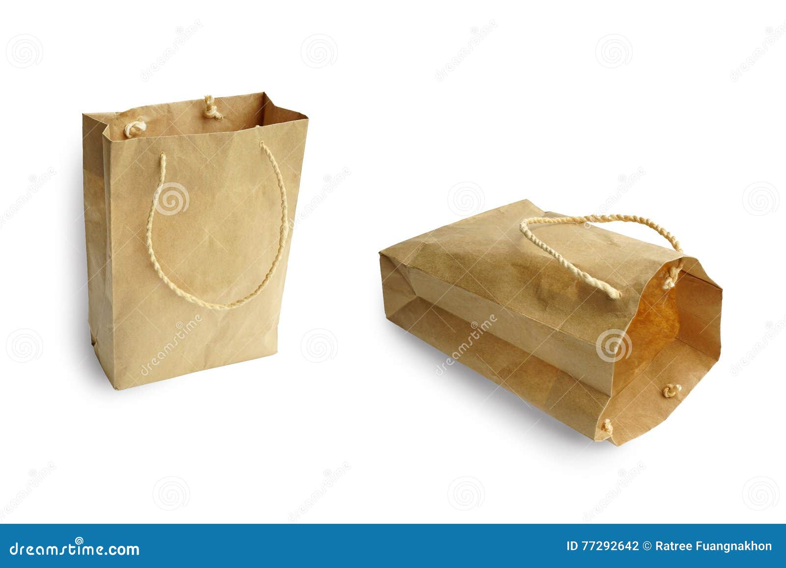 Recycle brown paper bag stock photo. Image of carry, crumpled 77292642