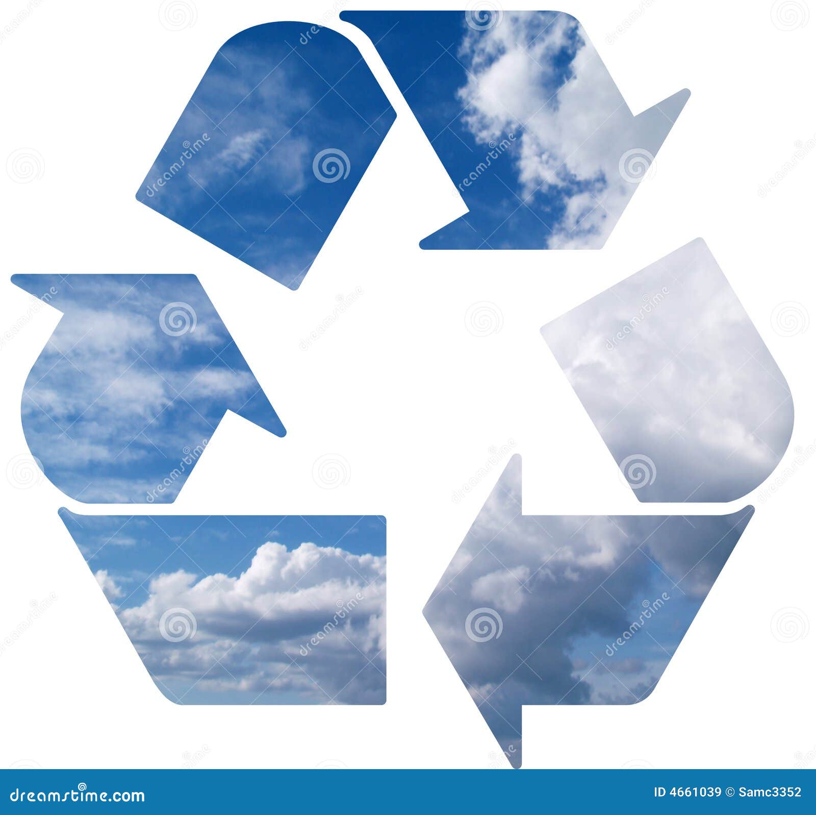 Recycle on clouds stock illustration. Illustration of care 4661039