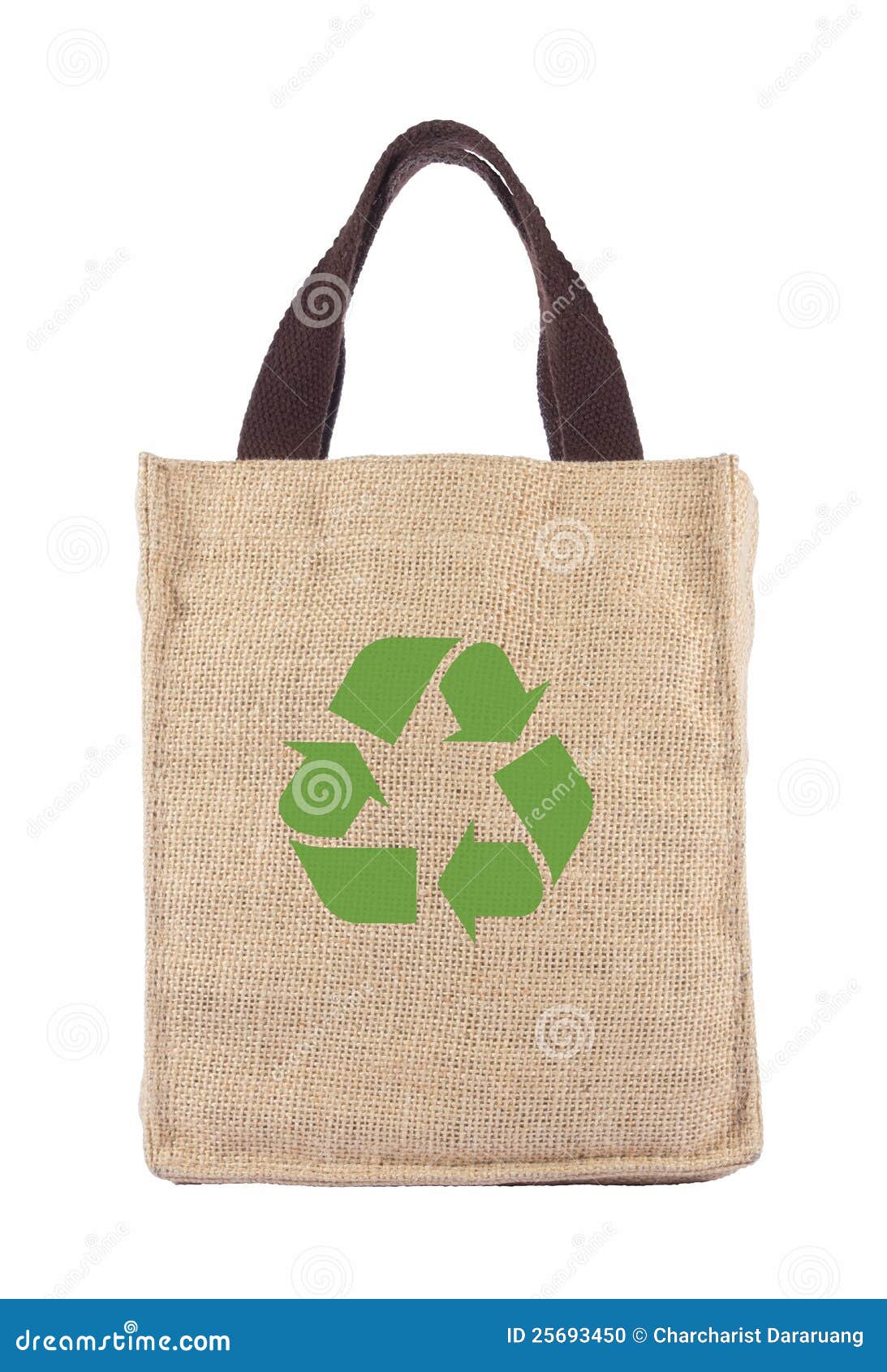 A Recycle Ecology Shopping Bag Stock Photo - Image of isolated, green ...