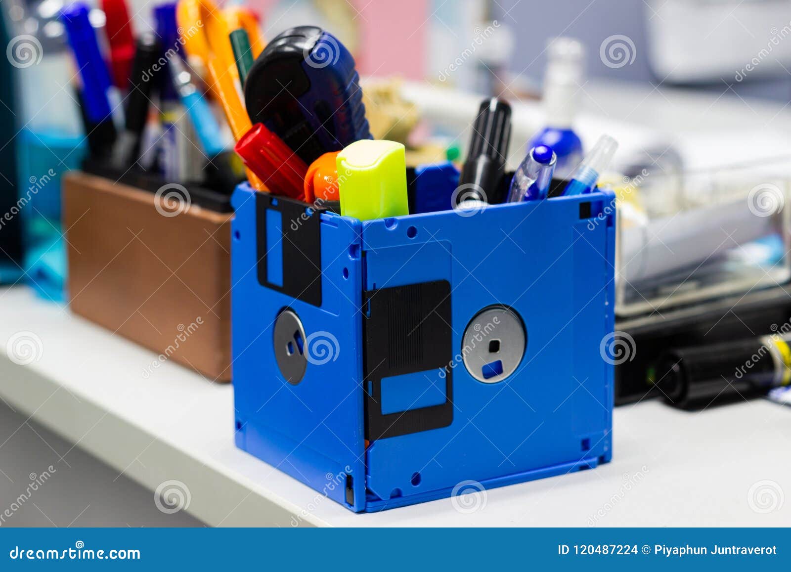 Recycle Floppy Disk, Creative Objects Used for Store Supplies Such As