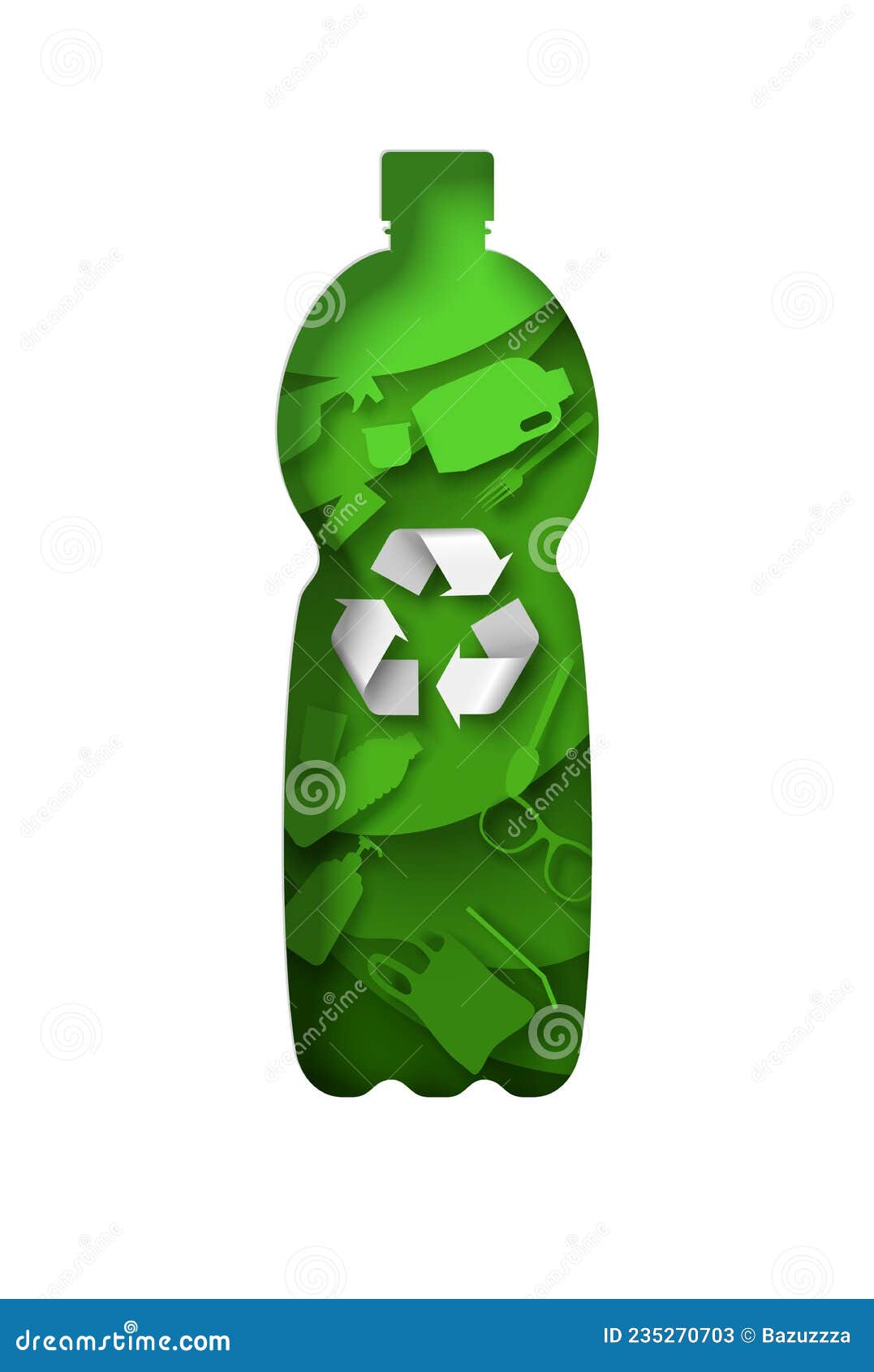 Recycle Plastic Bottles 3D Illustration Download In PNG,, 50% OFF