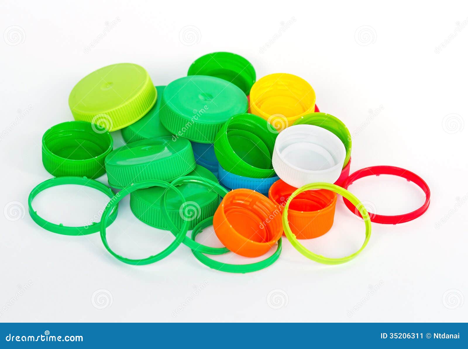 Recycle plastic caps waste stock image. Image of recycle 35206311