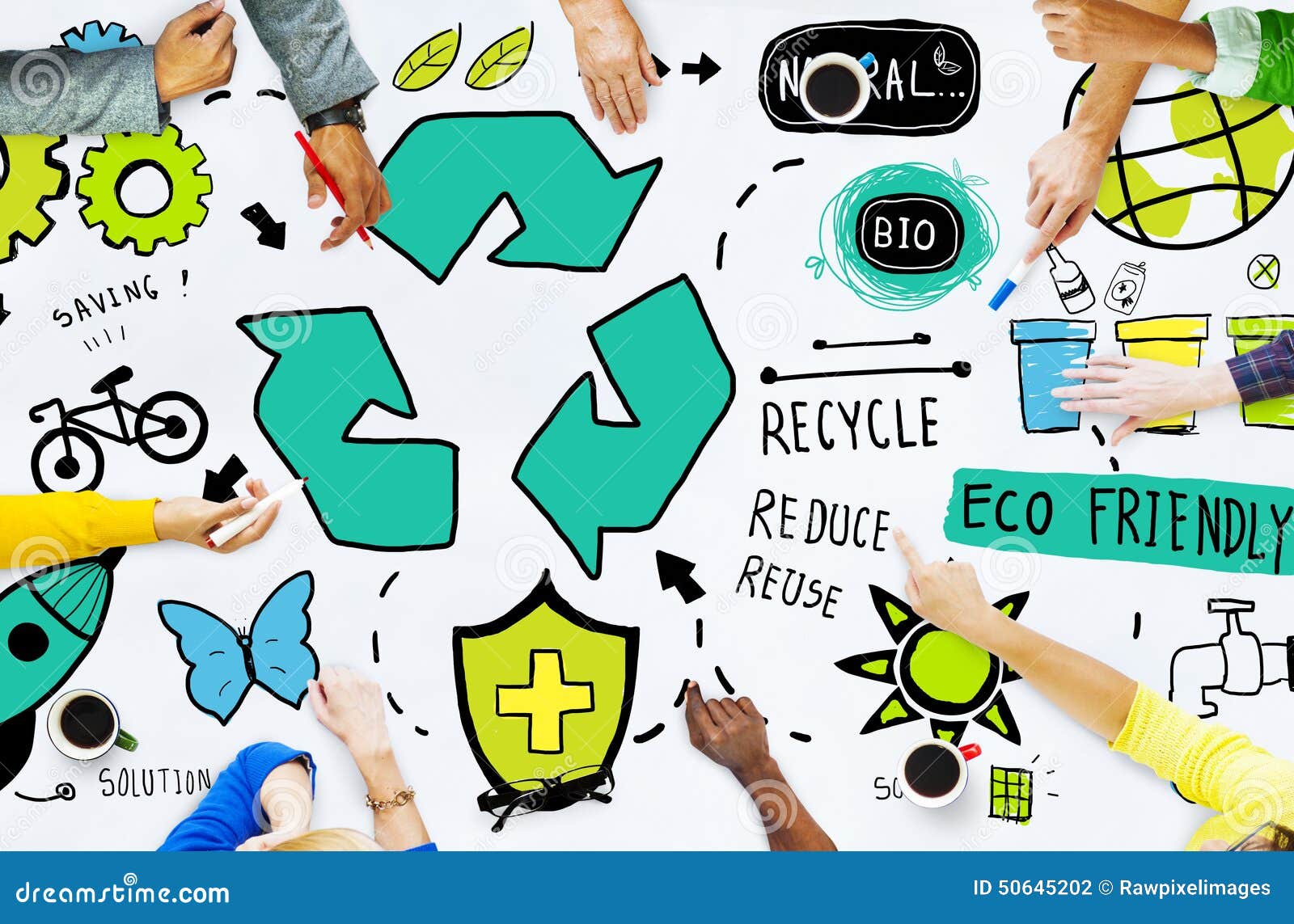 recycle reuse reduce bio eco friendly environment concept