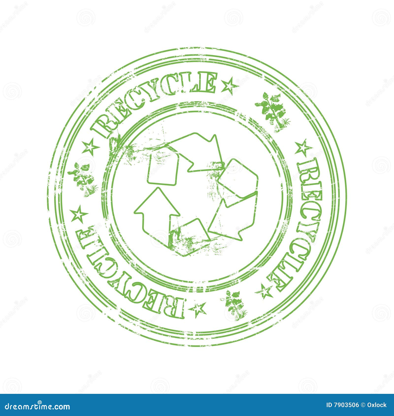 Recycle rubber stamp stock vector. Illustration of isolated 7903506