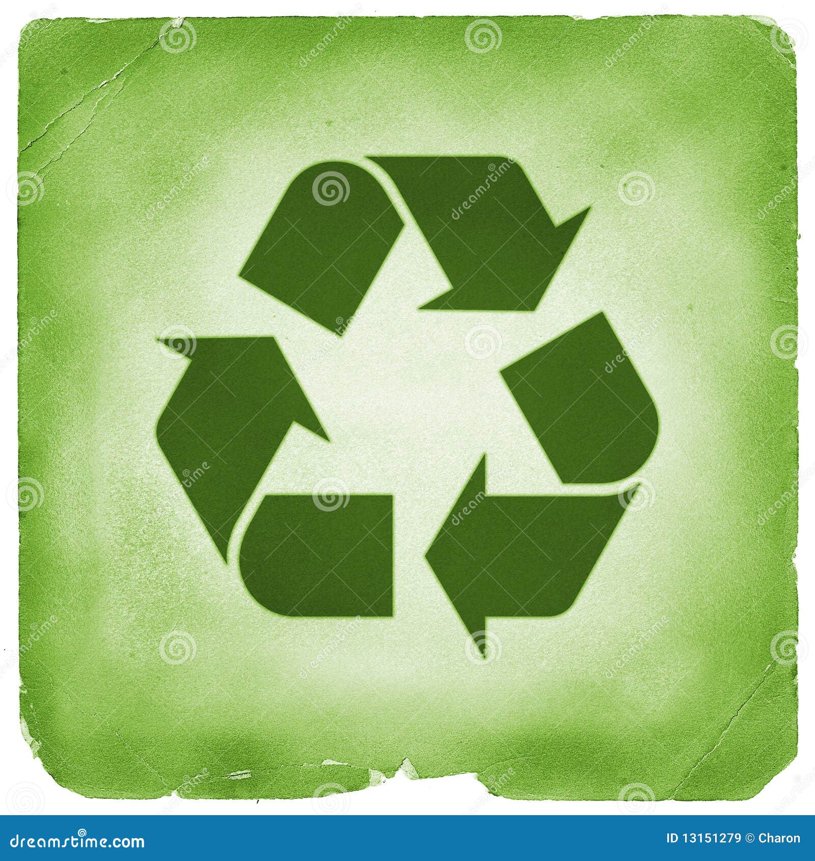 Recycle Sign Green Old Retro Style Stock Illustration Illustration of ecological, design 13151279