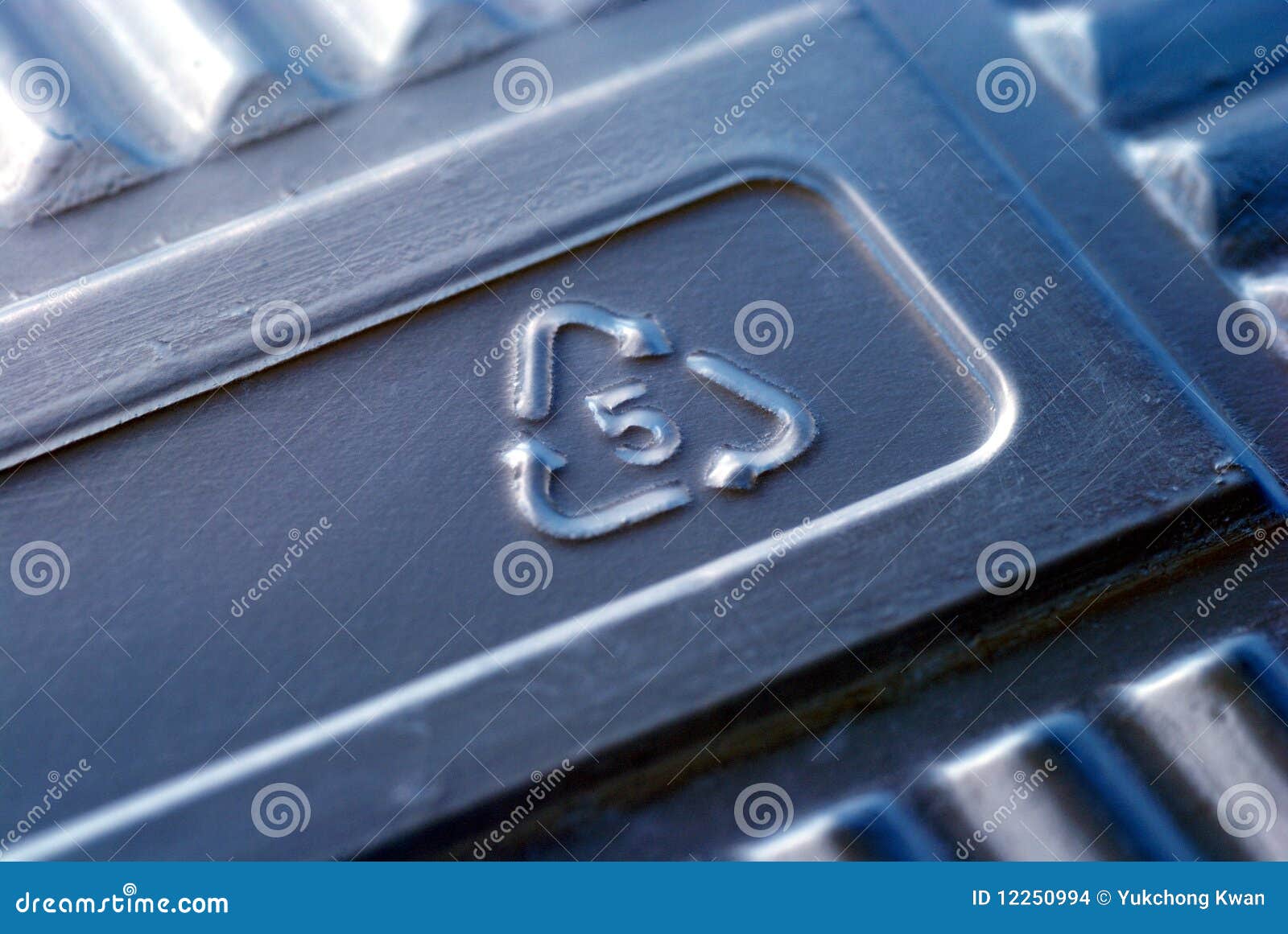 Recycle Sign Number 5 on a Plastic Box Stock Photo Image of symbols