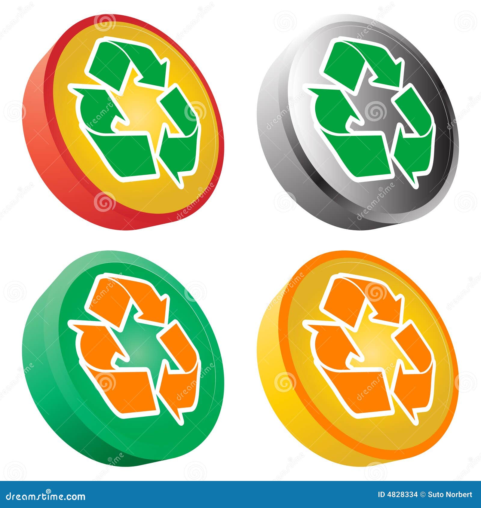 Recycle signs stock vector. Illustration of renewable - 4828334