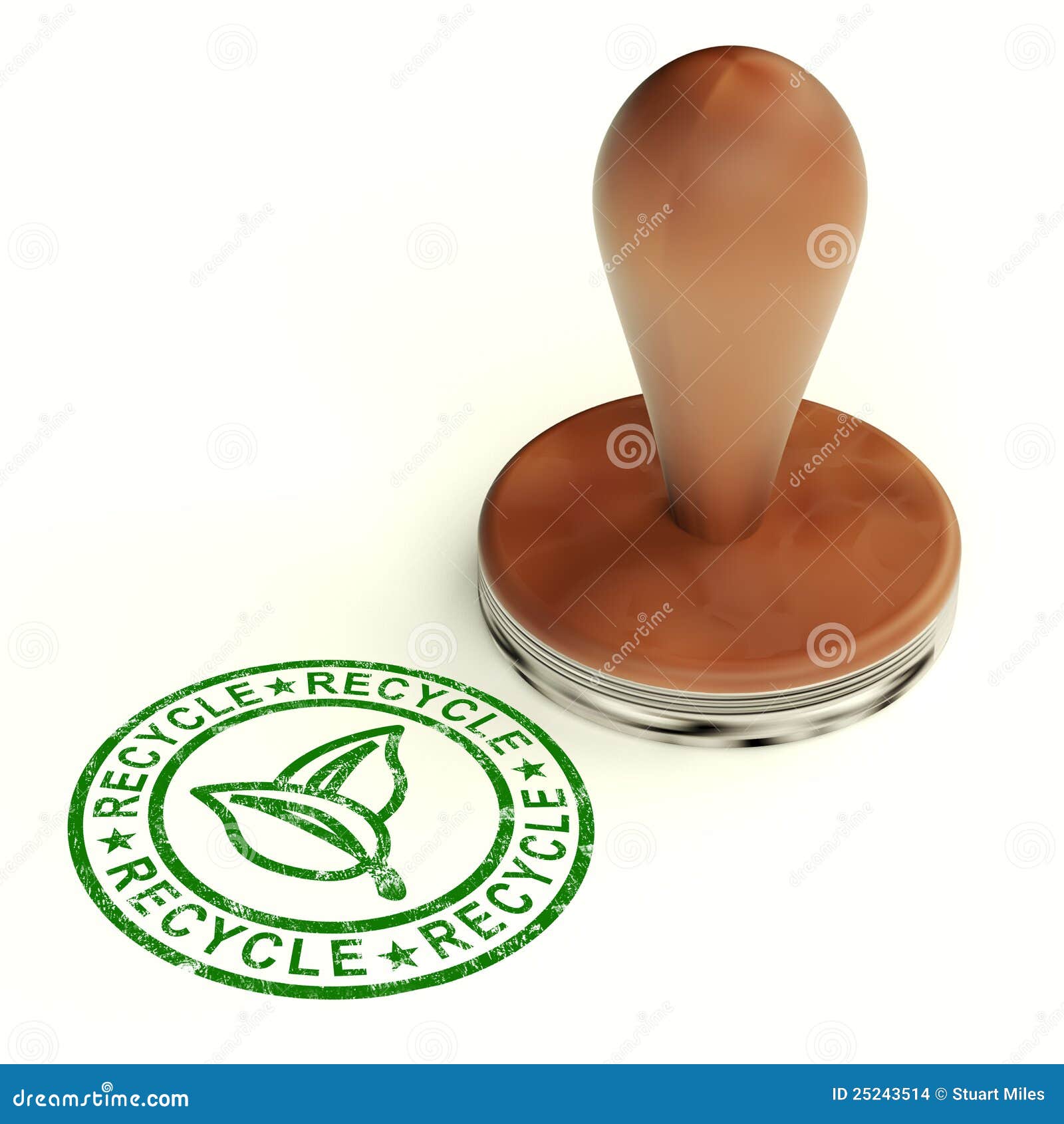 Recycle Stamp Showing Renewable and Eco Friendly Stock Photo Image of