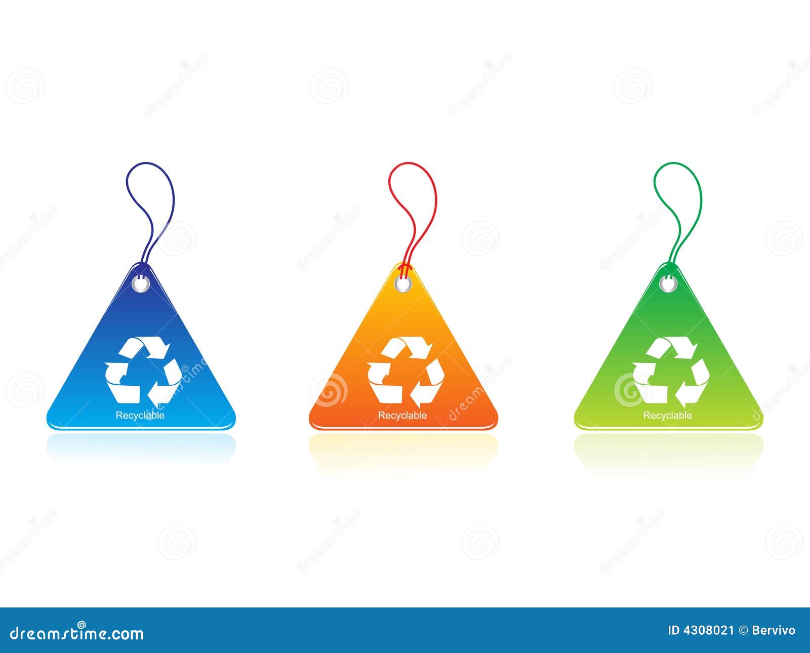 Recycle Tags stock illustration. Illustration of object 4308021