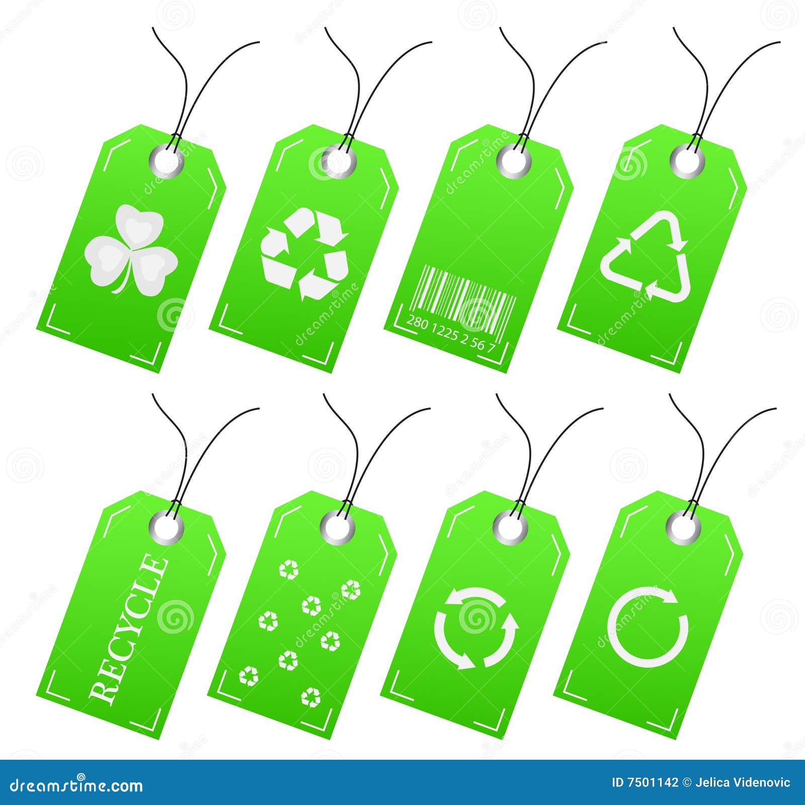 Recycle tags stock vector. Illustration of ozone, arrow 7501142