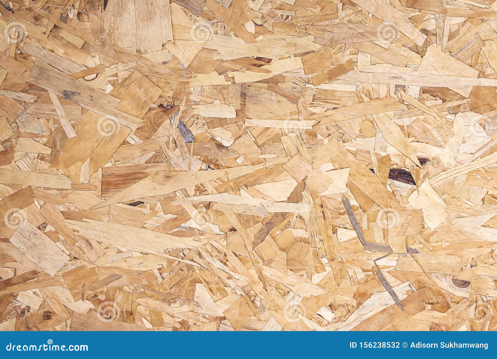 Recycled Compressed Wood Chipboard for Interior Decoration Stock Photo
