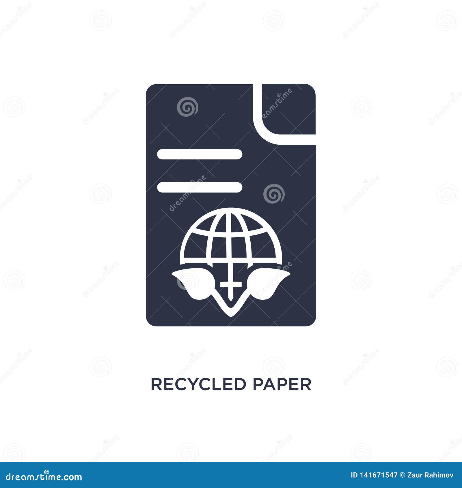 Download Recycled Paper Icon On White Background Simple Element Illustration From Ecology Concept Stock Vector Illustration Of Texture Cardboard 141671547