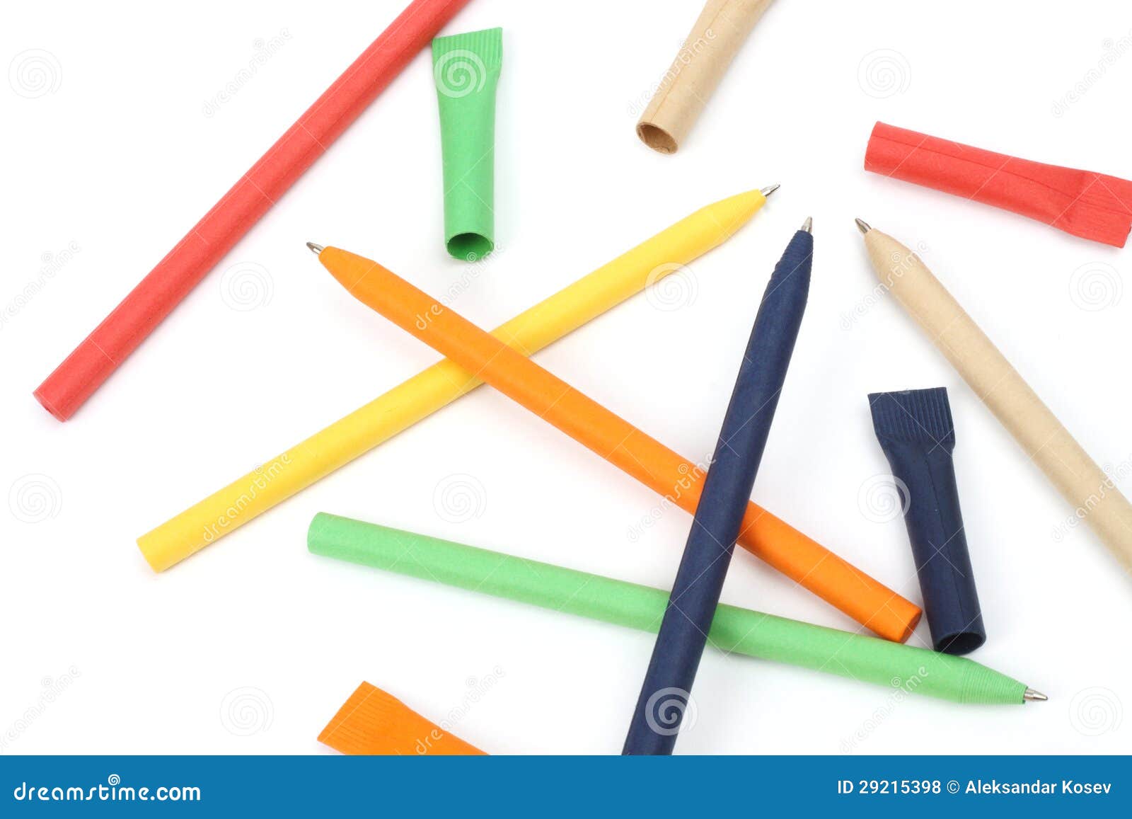 Recycled pens stock photo. Image of gadget, design, roll 29215398