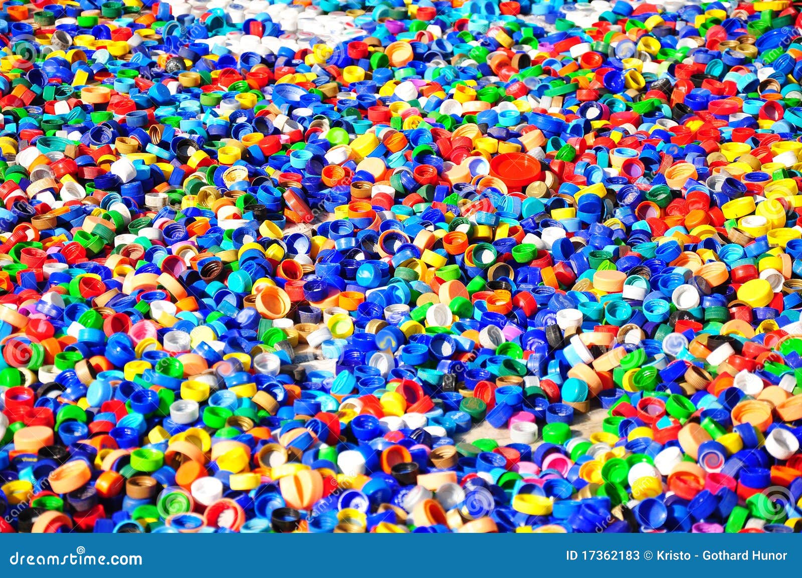 Recycled Plastic Bottle Caps Stock Image Image of concept, colored 17362183