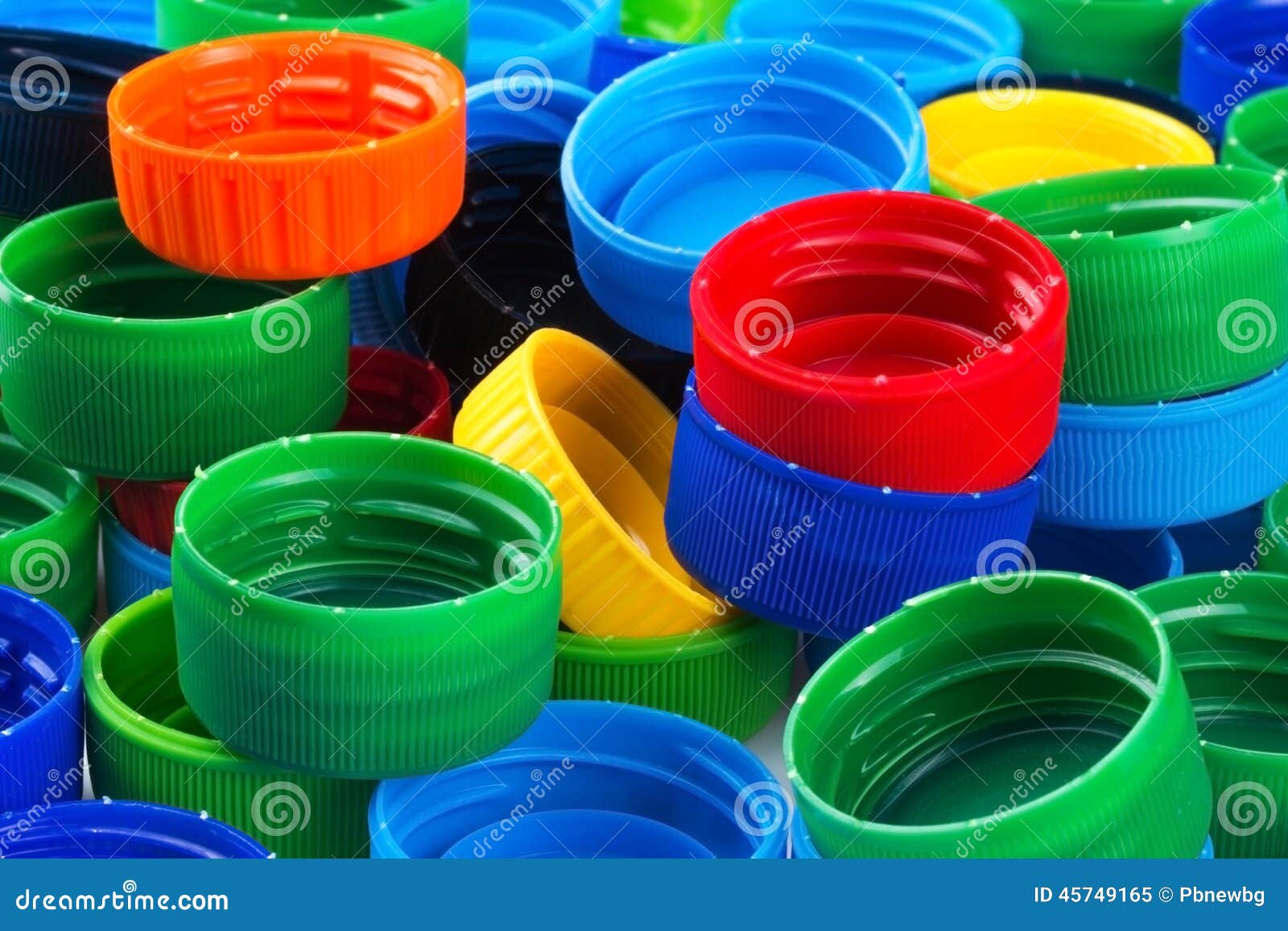 Recycled Plastic Bottle Caps Stock Image Image of design, refuse