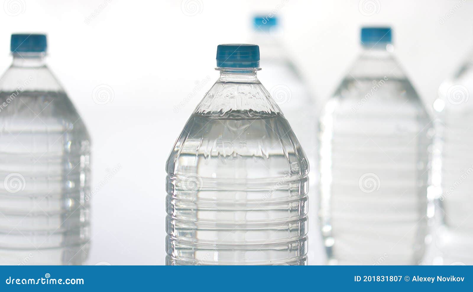 Recycled Plastic Bottles with Potable Water Stock Image Image of