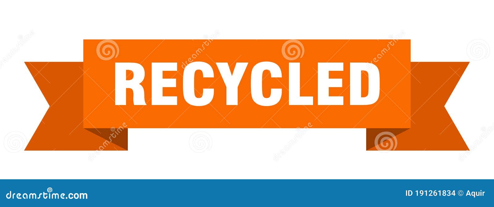 Recycled ribbon. stock vector. Illustration of graphic 191261834