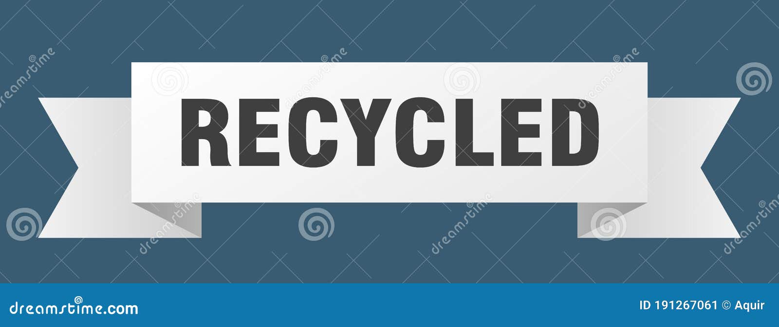 Recycled ribbon. stock vector. Illustration of paper 191267061