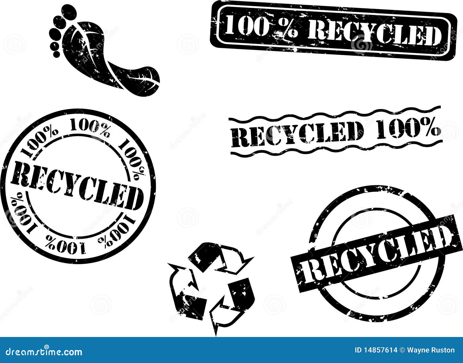 Recycled Rubber Stamps stock vector. Illustration of design 14857614