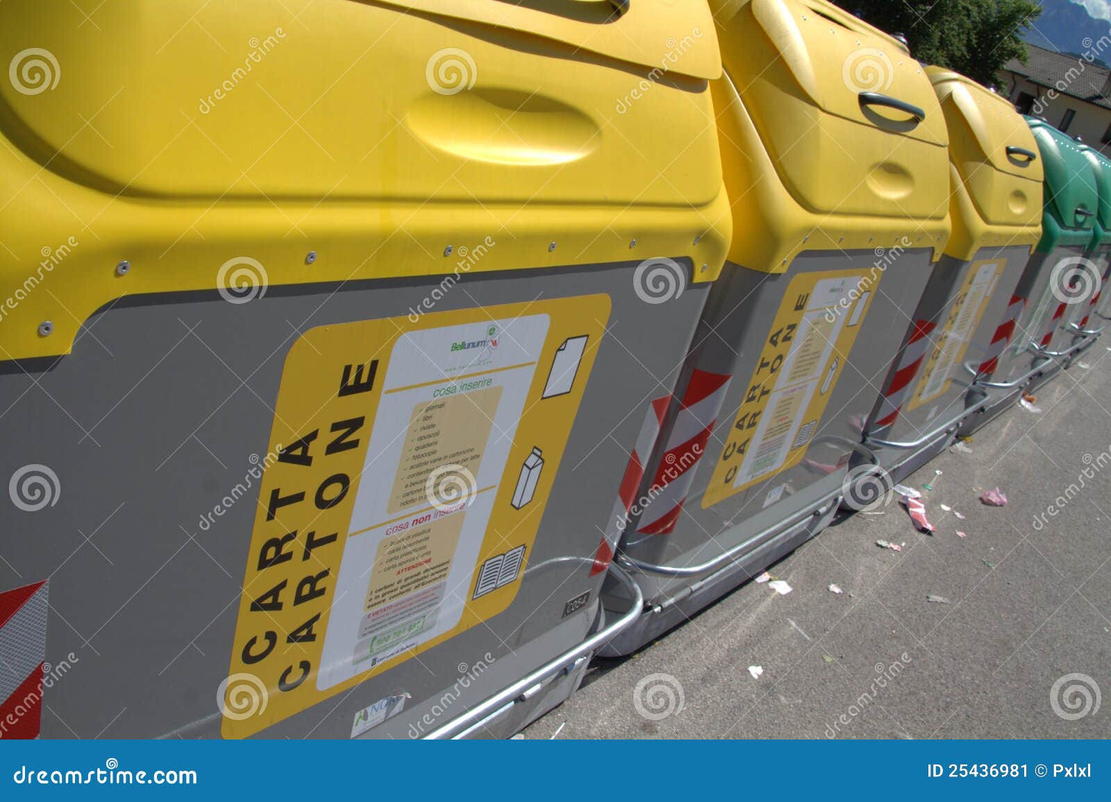 Wheely Bins On Pavement Awaiting Collection With North Tyneside Council
