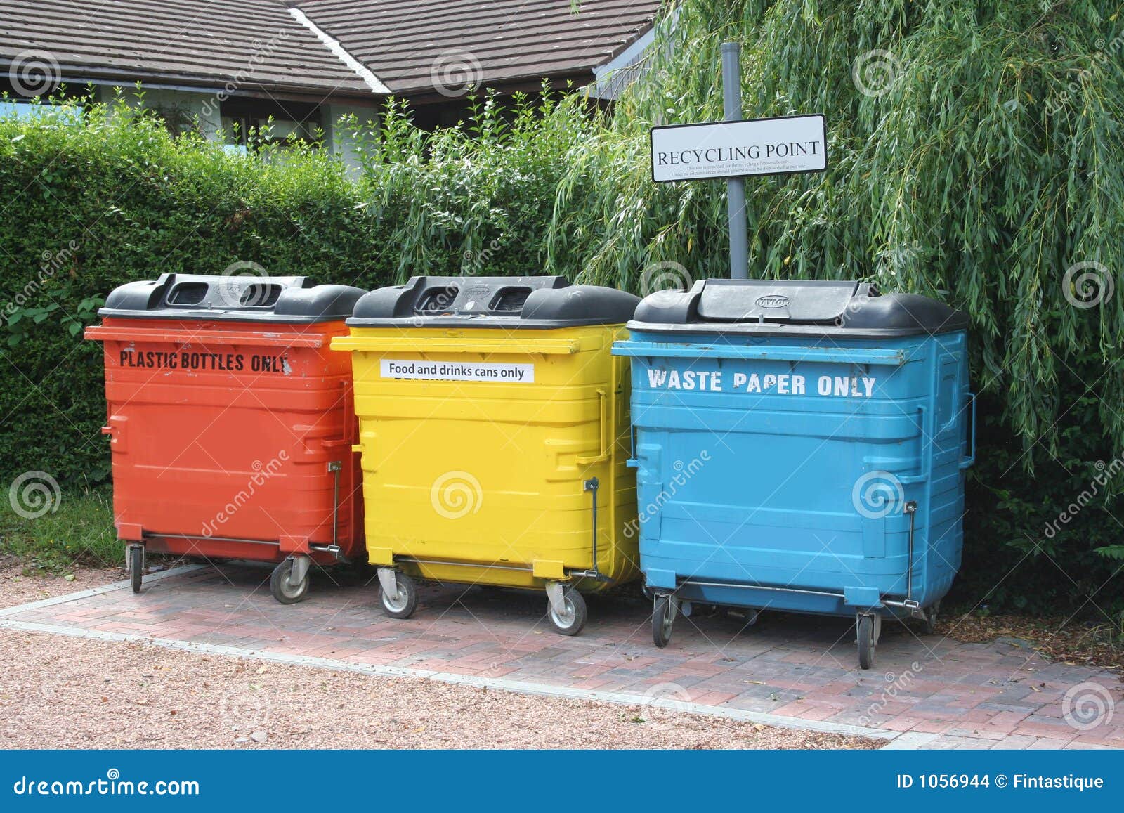 Recycling centre stock photo. Image of colourful, glass 1056944