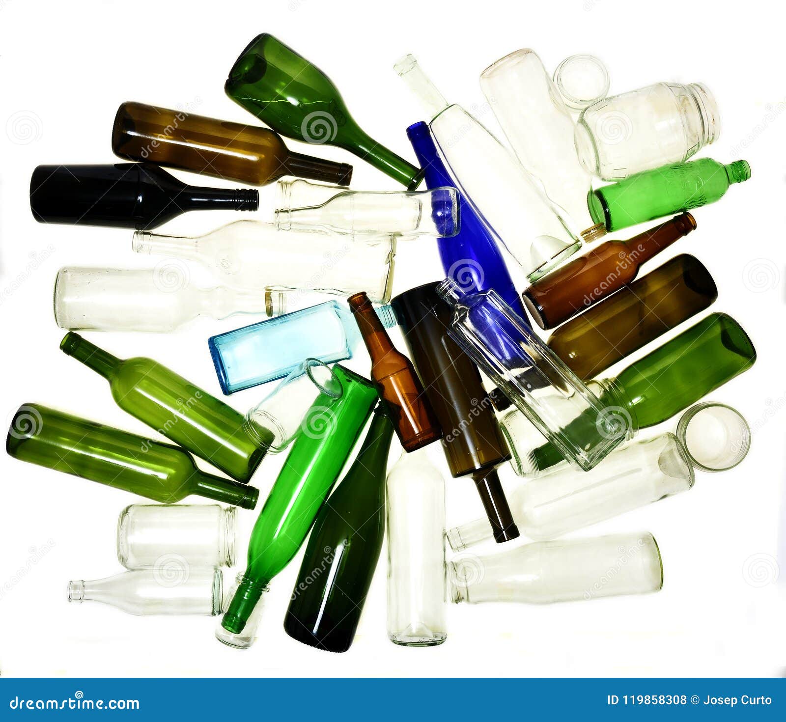 Recycling Glass Isolated on White Stock Photo Image of bottles, bright 119858308