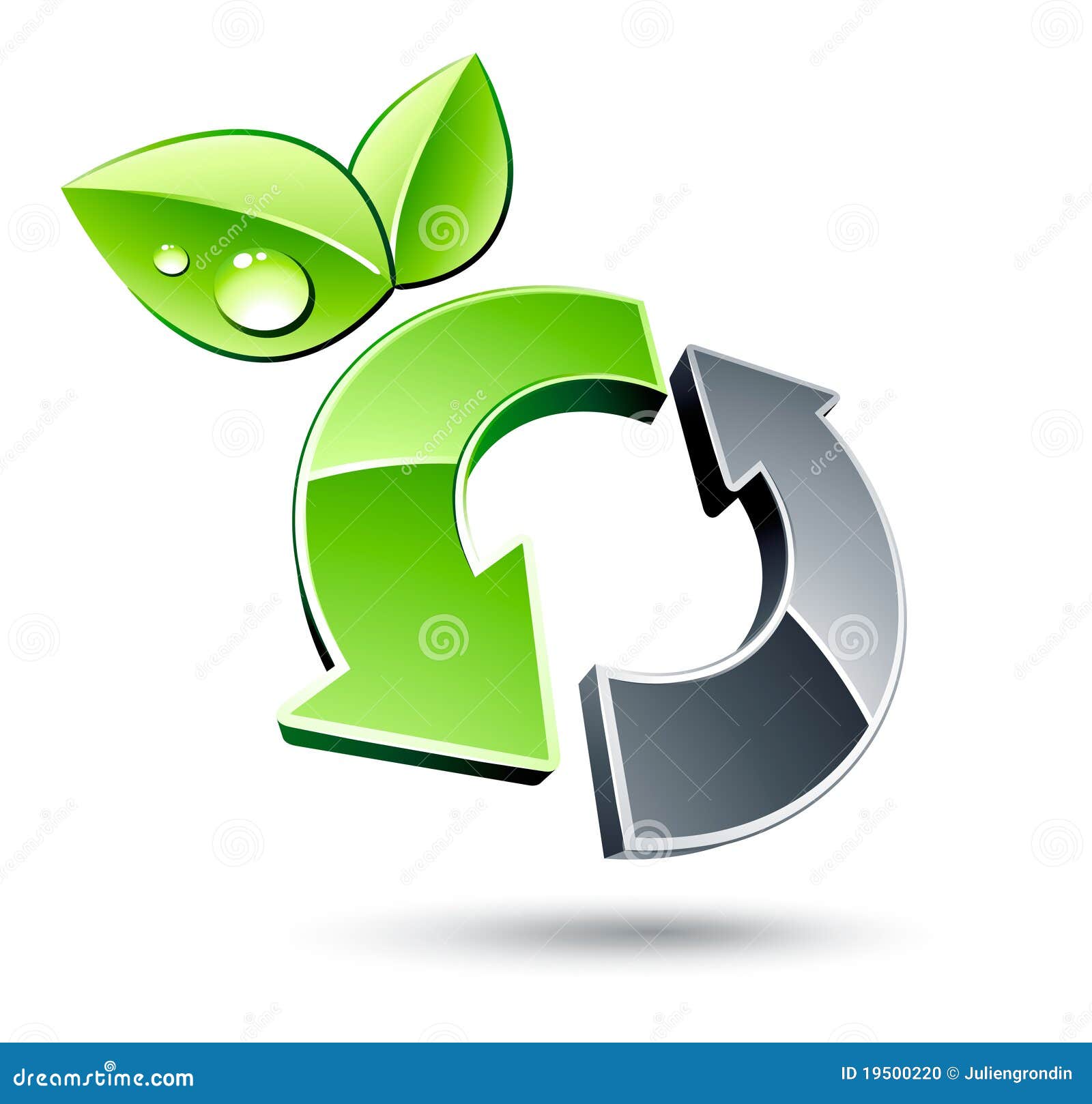 Recycling green arrow stock illustration. Illustration of ...