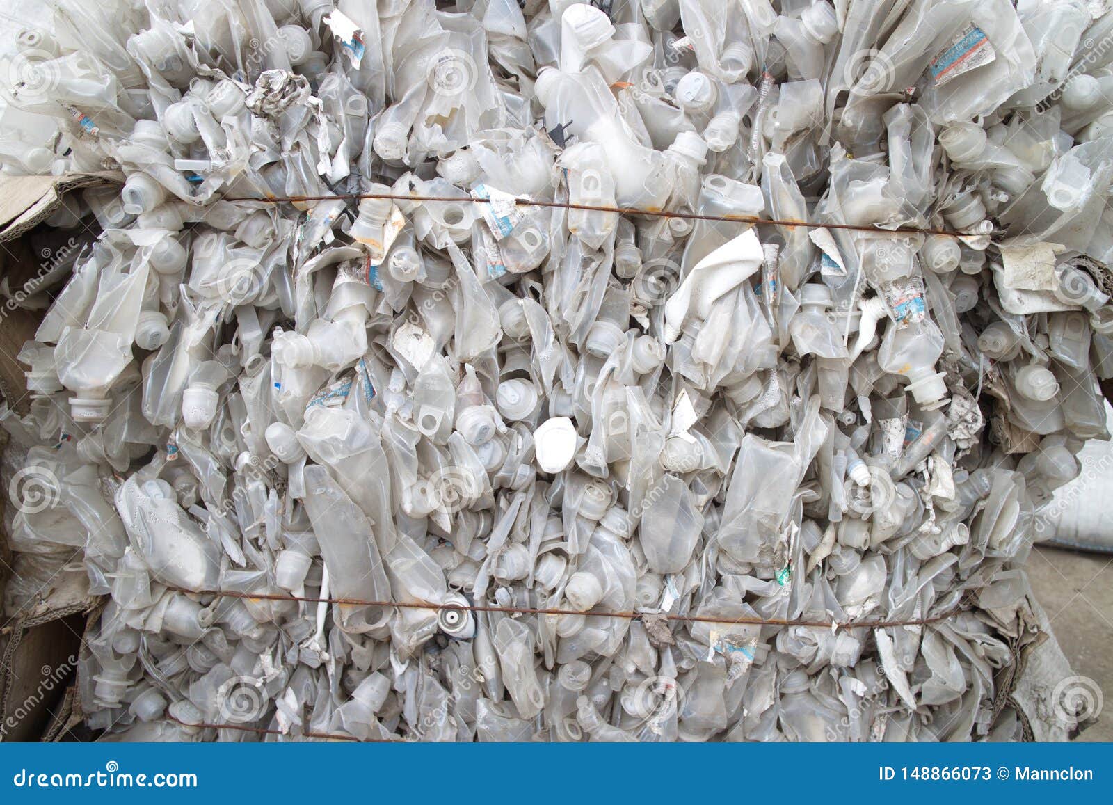 Recycling Shredded Plastic Pieces Stock Image Image of background