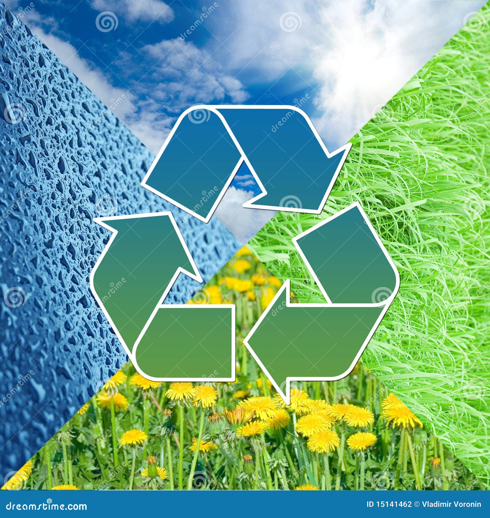 Recycling Sign With Images Of Nature Stock Photography Image 15141462