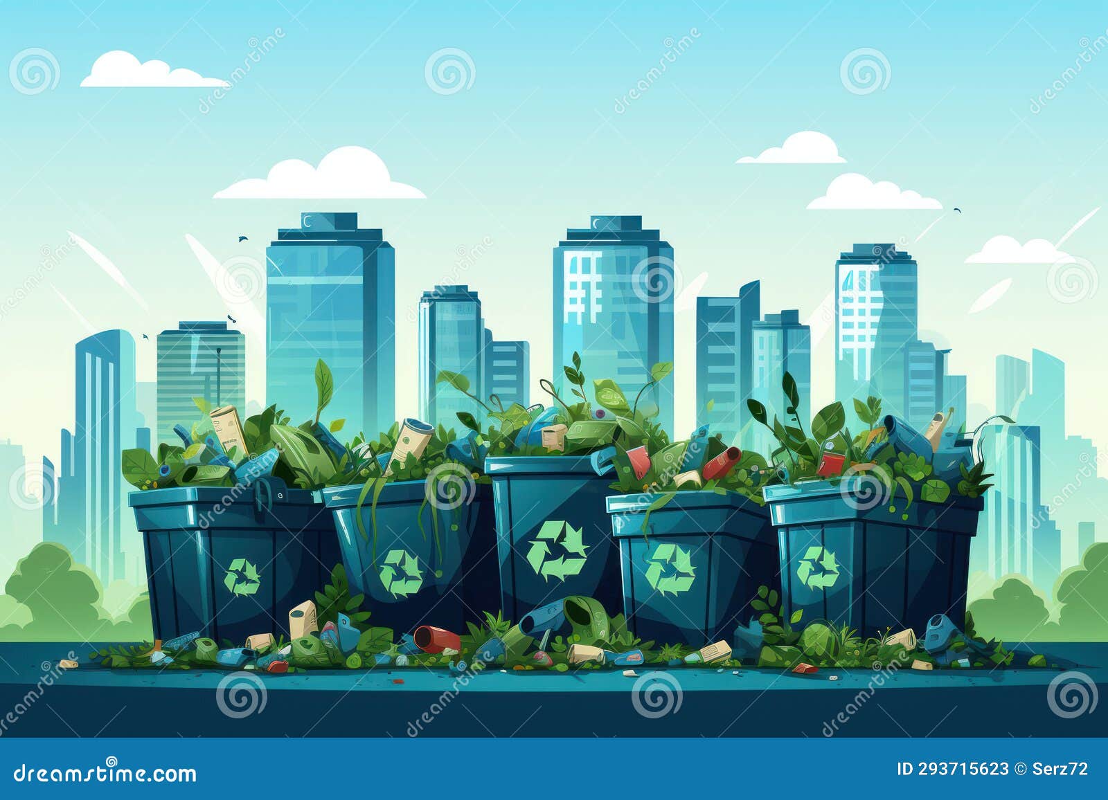 Recycling and Waste Sorting Concept Stock Image Image of rubbish