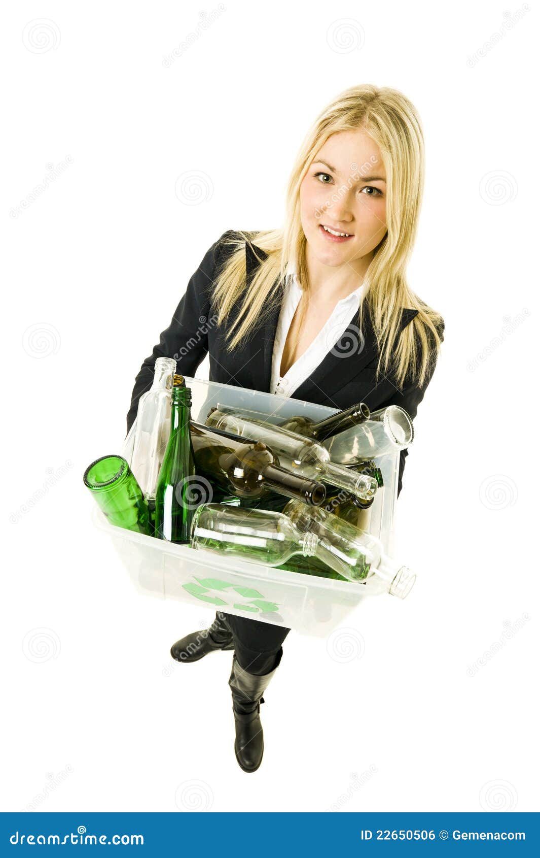 Recycling woman stock photo. Image of material, cleanup 22650506