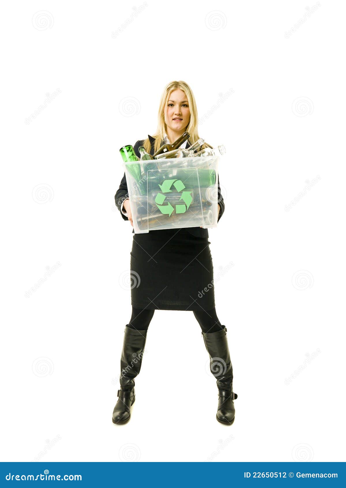 Recycling woman stock photo. Image of materials, carrying 22650512