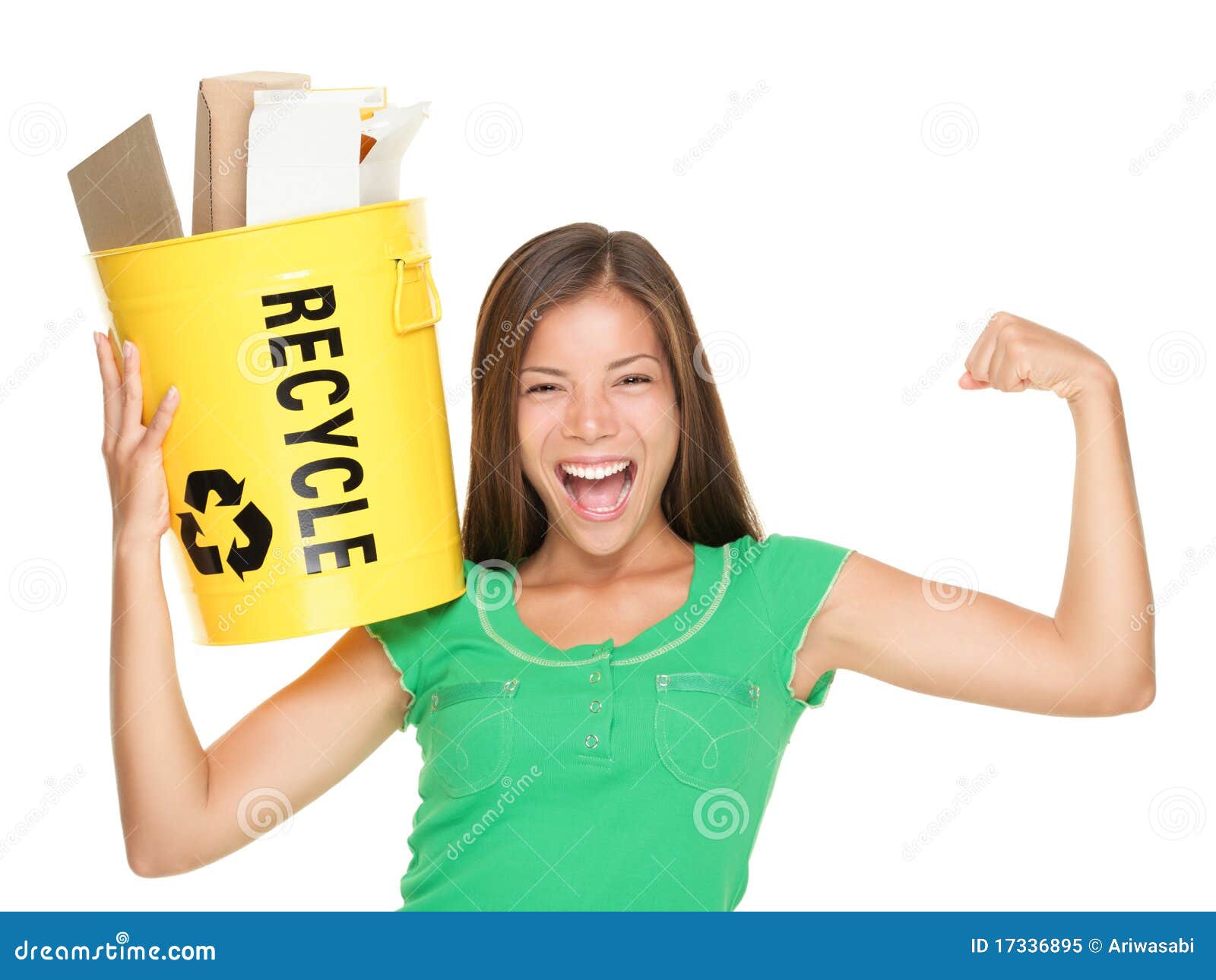 Recycling woman concept stock image. Image of basket 17336895