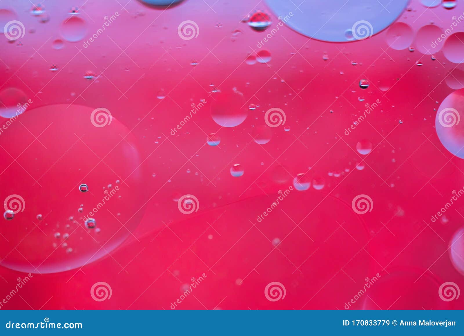 red abstract background picture made with oil, water and soap