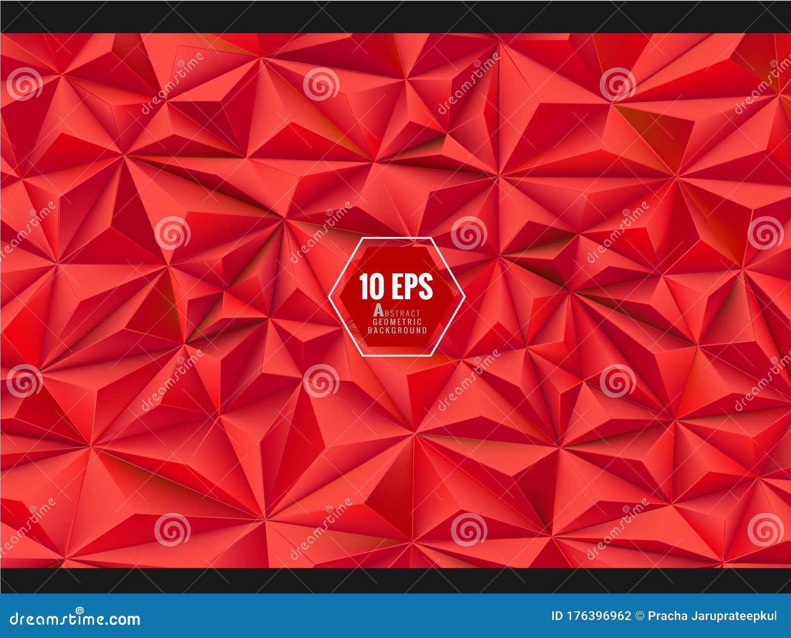 Red Abstract Low Poly Background Stock Vector - Illustration of ...