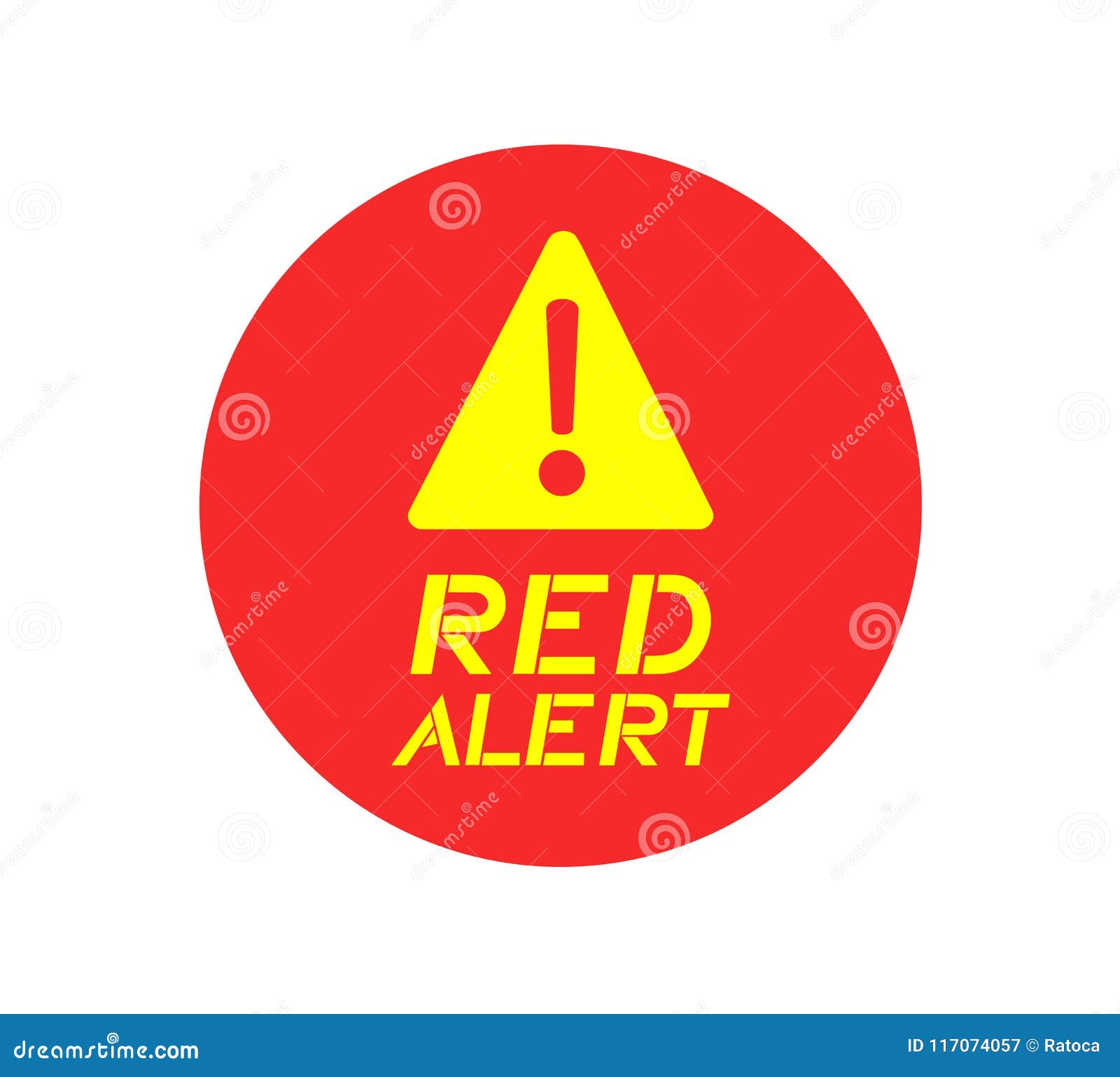 Red alert icon stock vector. Illustration of vector - 117074057