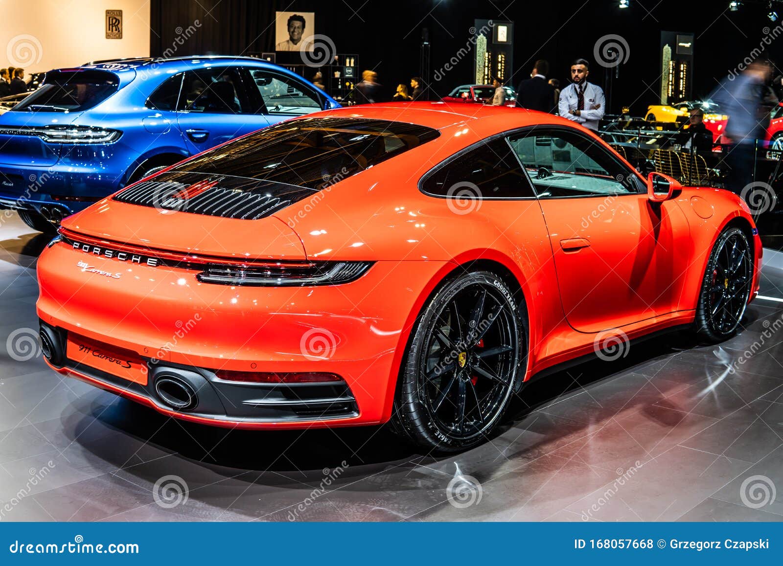 Red All New Porsche 911 Carrera S Eighth-generation at Brussels Motor Show,  992 Series, Supersport Car Built by Porsche Editorial Stock Photo - Image  of european, belgium: 168057668