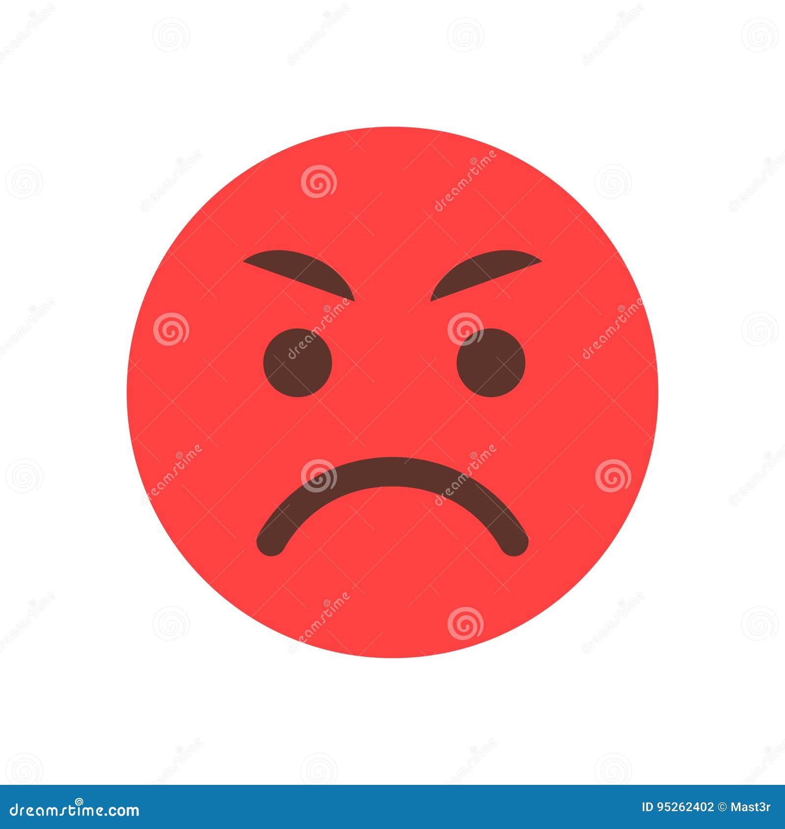 red angry cartoon face emoji people emotion icon