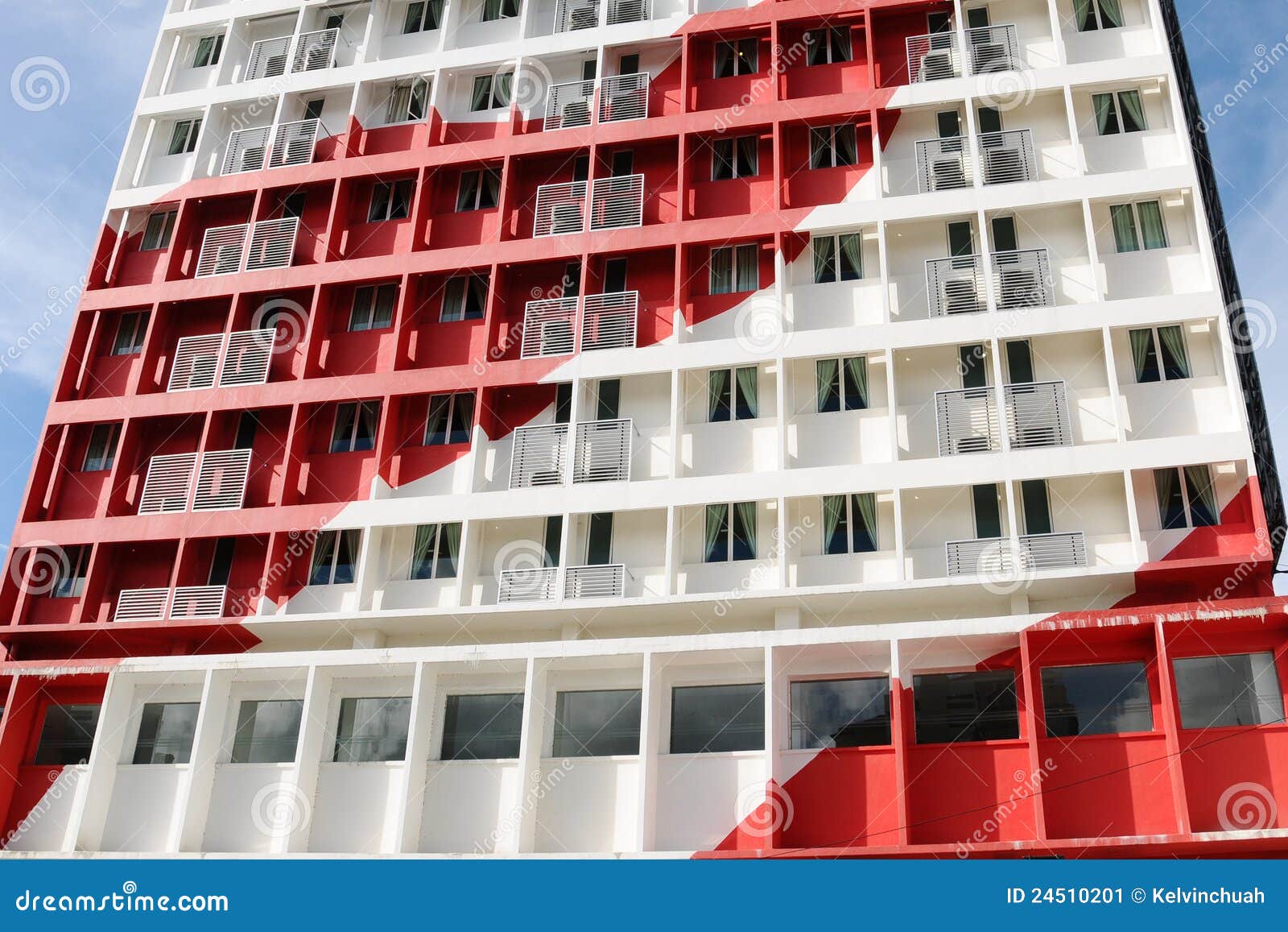 Red Apartment Building stock image. Image of architecture 24510201